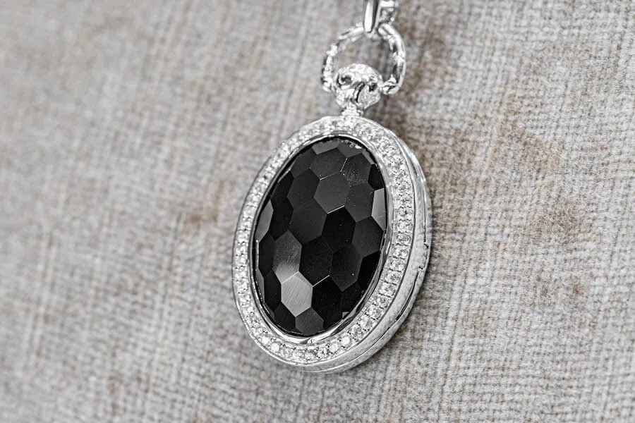 macro of necklace