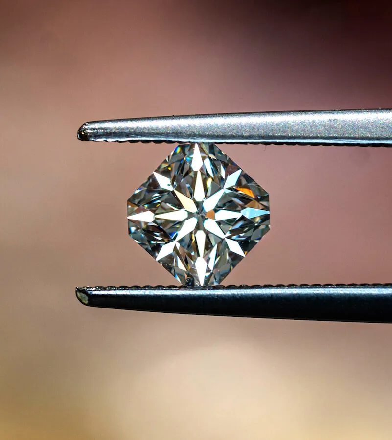 macro of diamond
