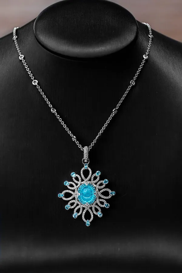 close up of necklace