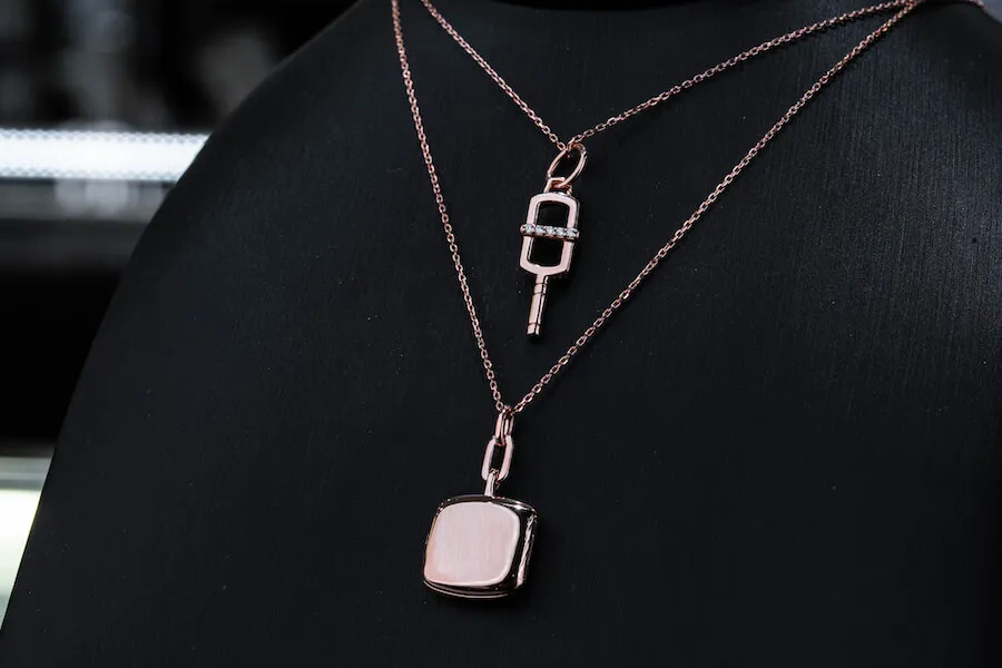 macro of necklace