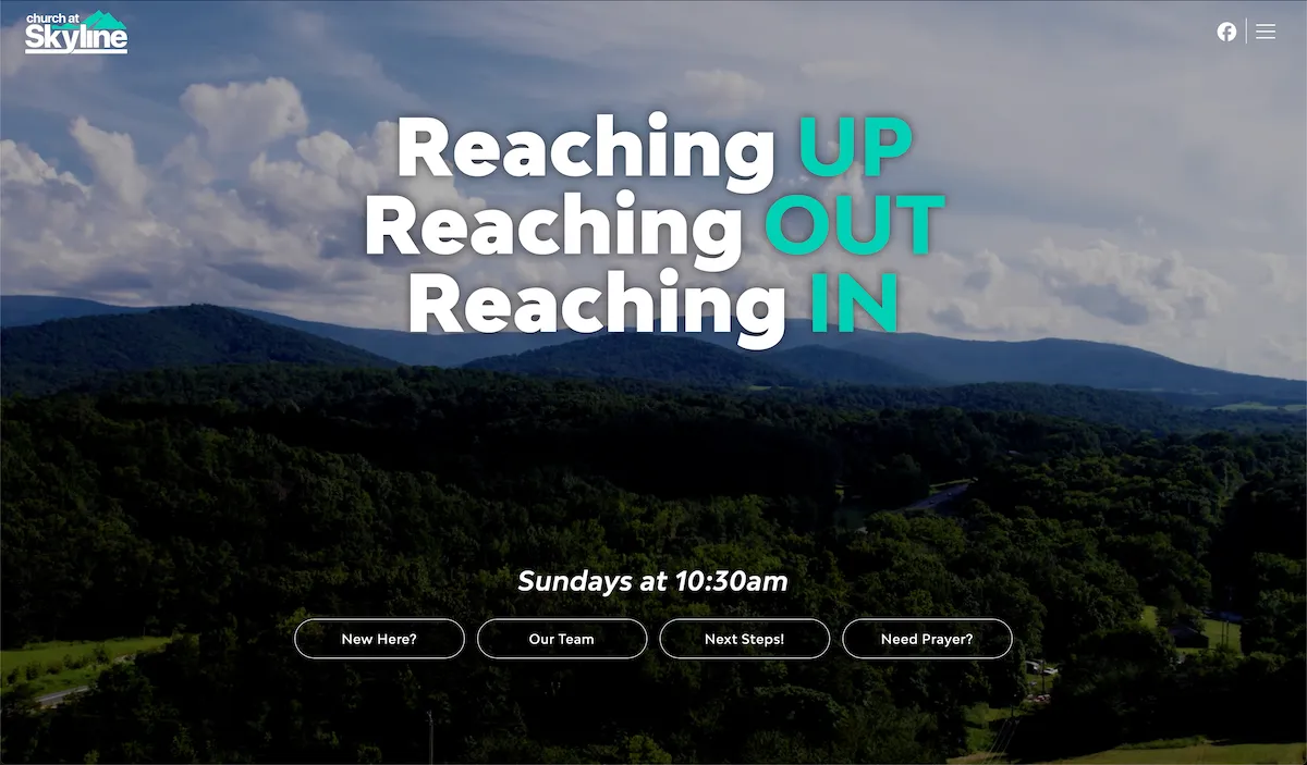 the church at skyline website design
